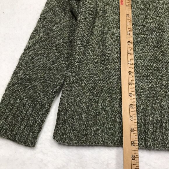 Y2K NEWTON TRADING Wool Cardigan Sweater Women PL Petite Moss Green Cable Knit - Picture 14 of 16